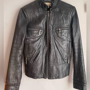 Women’s small black Michael kors leather jacket